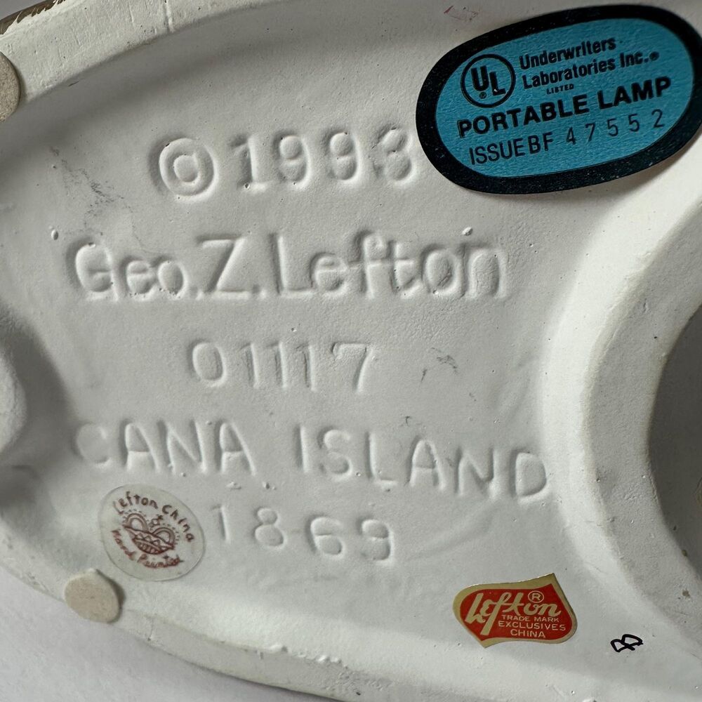 Vtg 1993 Lefton Cana Island WI Lighthouse Figurine Ceramic Nautical Decor 01203 - Picture 11 of 13